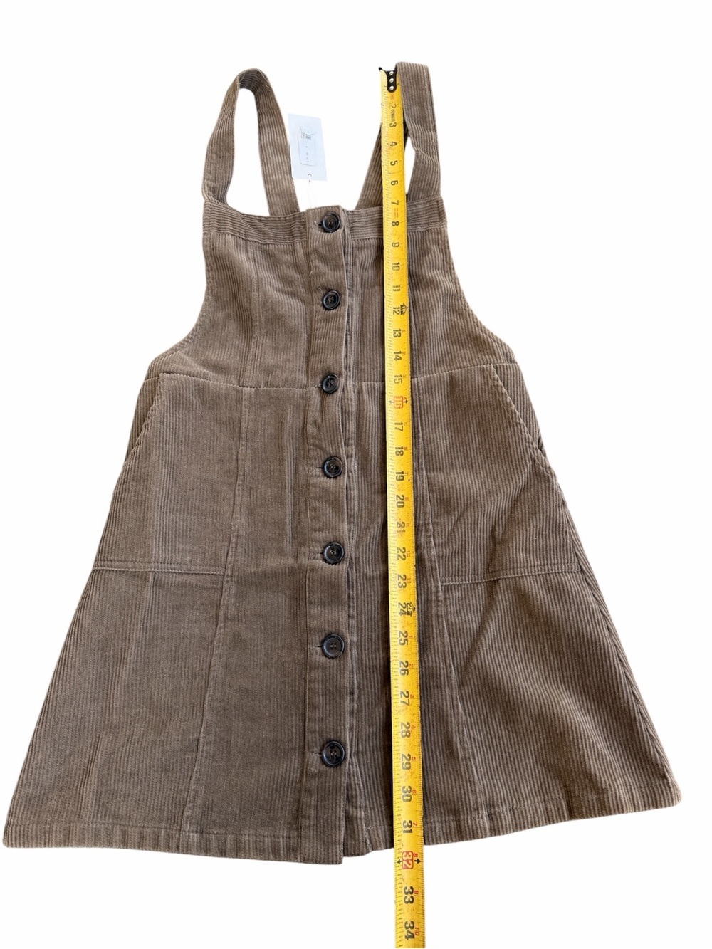 Brown Corduroy Mini Dress - Picture 8 of 8